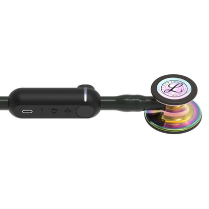 Littmann CORE digitālais stetoskops HIGH POLISH RAINBOW, 8572 MELNS - AUGSTI PULĒTA VARAVĪKSNES APDARE