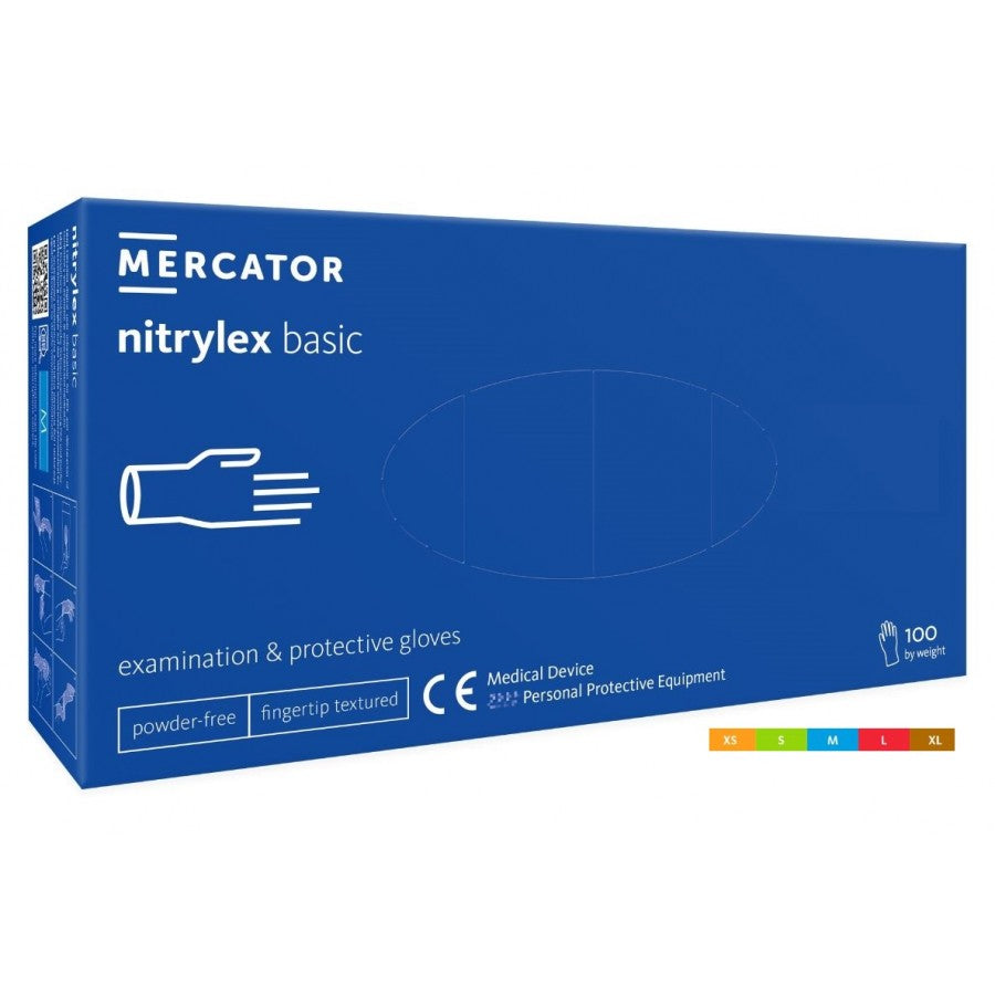 MERCATOR nitrylex basic M nitrila cimdi bez pulvera